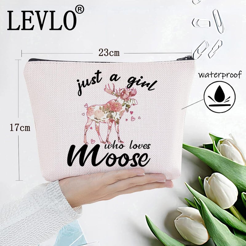 LEVLO Funny Moose Makeup Bag - Image 2