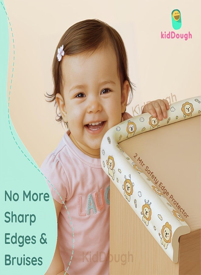 KidDough Baby Proofing Printed Edge Protector - 2 Meters Safety Strip, Dense Edge Guard for Kids Safety, Shock Absorbant Edge Protector, Baby Safety Products (Lion Print) - Image 2