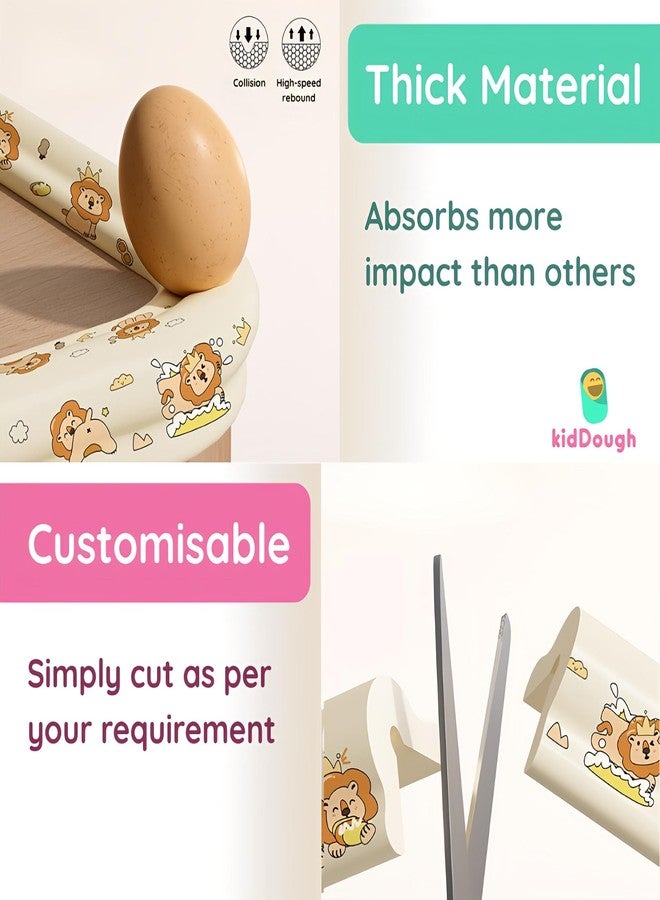 KidDough Baby Proofing Printed Edge Protector - 2 Meters Safety Strip, Dense Edge Guard for Kids Safety, Shock Absorbant Edge Protector, Baby Safety Products (Lion Print) - Image 4