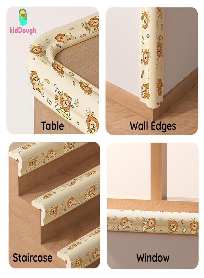 KidDough Baby Proofing Printed Edge Protector - 2 Meters Safety Strip, Dense Edge Guard for Kids Safety, Shock Absorbant Edge Protector, Baby Safety Products (Lion Print) - Image 5