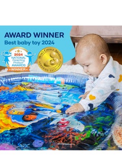 MUMS PLANET 100 CM Tummy Time Water Mat (100 * 100 CM),Baby Toys For Newborn, Extra Large Multi-Stage Activity Center Baby Toys & Sensory Toys, Baby Toys for new born , Inflatable Playmat Visual Stimulation Gift For Boys Girls, Kids Toys To 5 Years  - Image 5