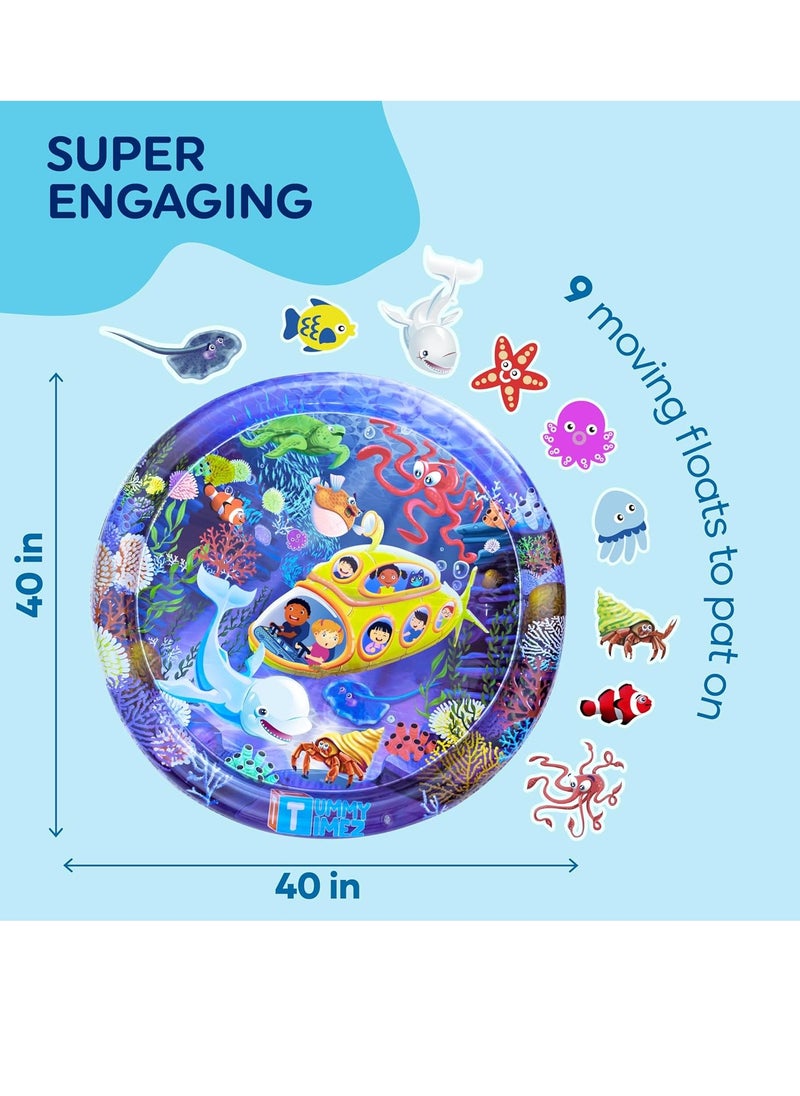 MUMS PLANET 100 CM Tummy Time Water Mat (100 * 100 CM),Baby Toys For Newborn, Extra Large Multi-Stage Activity Center Kids Toys & Sensory Toys, Baby Toys for new born , Inflatable Playmat Visual Stimulation Gift For Boys Girls, Kids Toys To 5 Years  - Image 4
