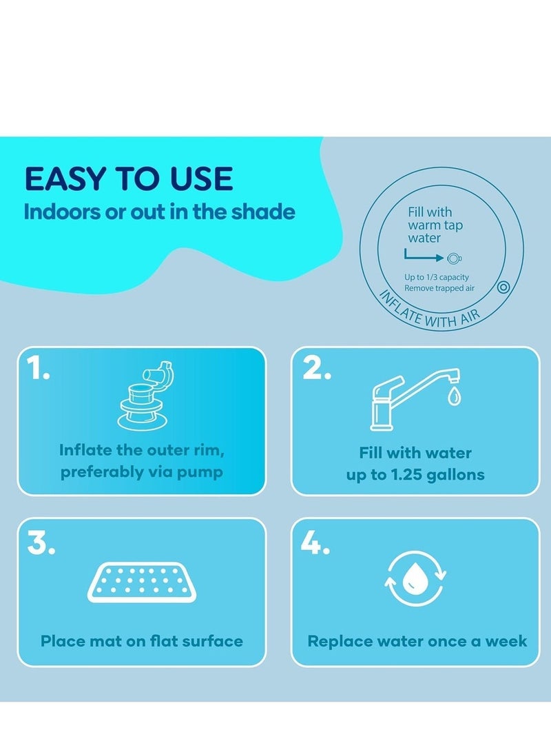 سجاده  مائيه الحجم الكبير 65 سم من ممز بلانيت  ،العاب اطفال حديثي الولاده تساعد علي تقويه عضلات الرقبه و الزحف حتي سن 5 سنوات ، مركز نشاط كبير جدا متعدد المراحل للاطفال والالعاب الحسية، سجاده لعب قابل للنفخ، هدية تحفيز بصري للاولاد والبنات, العاب للاطفال من سن 3 شهور ، العاب للبيبي - Image 5