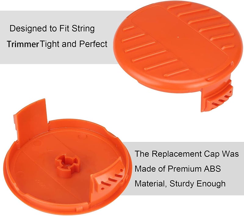 THTEN RC-100-P AF-100 Trimmer Line Cap Spring RC100P,385022-03 Compatible with Black and Decker Weed Eater Cover,Weed Wacker Caps Grass Trimmer Parts for AFS Trimmer (4 Cap, 4 Spring) - Image 3