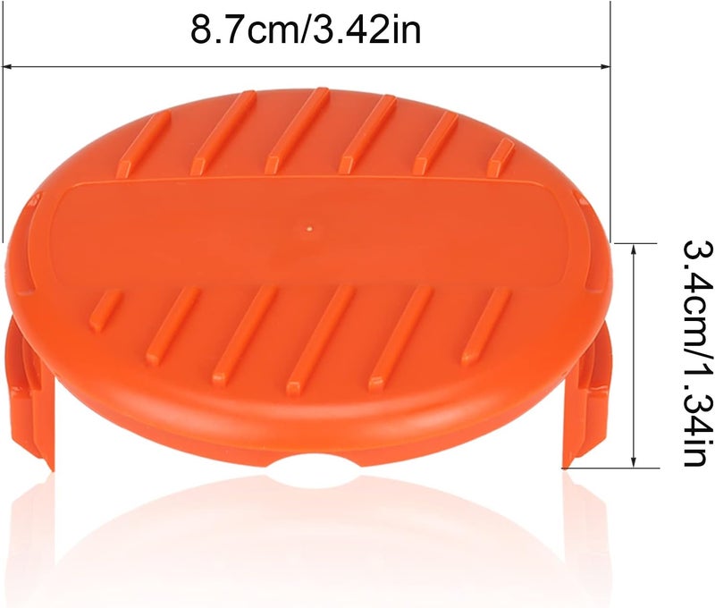 THTEN RC-100-P AF-100 Trimmer Line Cap Spring RC100P,385022-03 Compatible with Black and Decker Weed Eater Cover,Weed Wacker Caps Grass Trimmer Parts for AFS Trimmer (4 Cap, 4 Spring) - Image 2