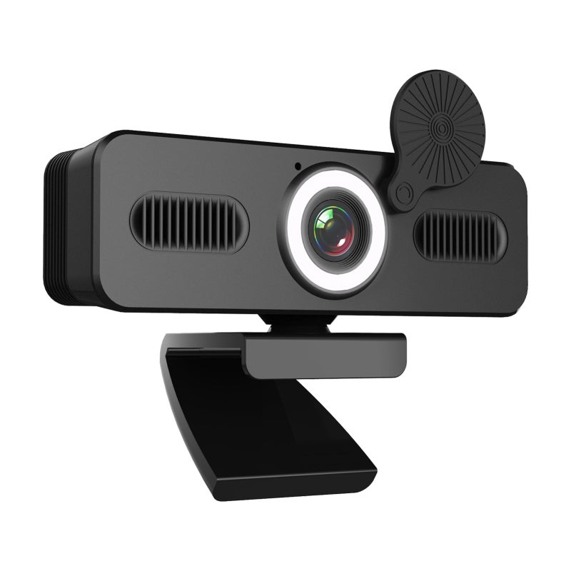 Webcam 1080P FHD With Built-in Fill-in Light Noise Cancelling Microphone - Privacy Cover Wide Angle Lens For Indoor Video Conferencing Streaming Online Teaching - Image 1