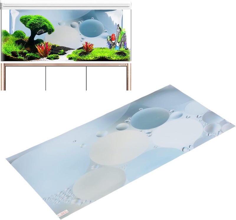 Aquarium Background Decoration Self Adhesive 3D Effect Fish Tank Backdrop Sticker, PVC Aquarium Wallpaper with Realistic Underwater Design, Easy Install Decor for Freshwater and Sa (91*50CM) - Image 2