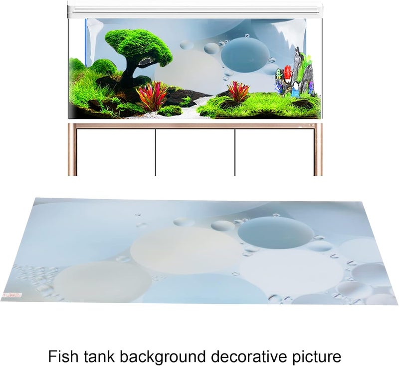 Aquarium Background Decoration Self Adhesive 3D Effect Fish Tank Backdrop Sticker, PVC Aquarium Wallpaper with Realistic Underwater Design, Easy Install Decor for Freshwater and Sa (91*50CM) - Image 4