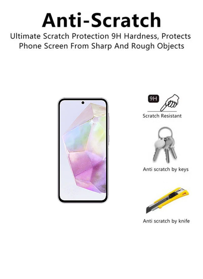 Generic - Samsung Galaxy A35 5G Screen Protector | Tempered Glass Compatible with Samsung Galaxy A35 5G | Screen Protector Full HD Quality Tempered Glass Anti-Scratch Edge to Edge Coverage with Easy Installation Kit - Black - Image 1