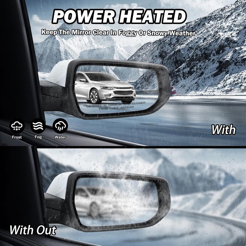 MOFOAP Passenger Side View Mirror for 2016-2022 Chevrolet Malibu LT Hybrid - Heated with Turn Signal - Image 5