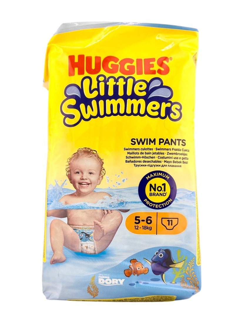 HUGGIES LITTLE SWIMMERS SWIM PANTS 5 -6 AGE / 12-18KG / 11PCS PACK OF 1 - Image 1