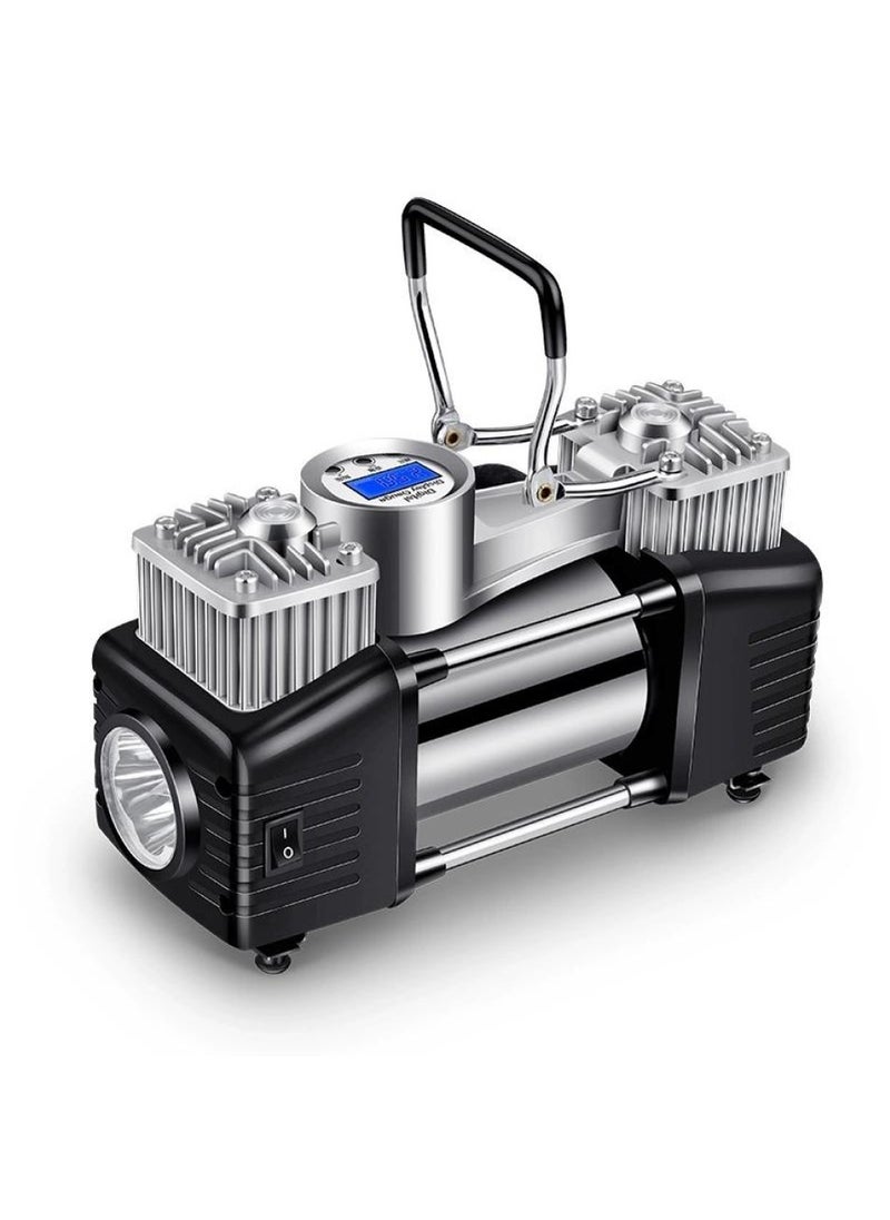 Changli - Car Tire Inflator Portable Digital Air Compressor,150 PSI Air Pump with Heavy Duty Double 30mm Cylinder/Auto Stop/LED Light/Metal Handle,Pressure Gauge Cycle Tyre Inflator - Professional for SUV, Off-Road, Trucks - Image 1