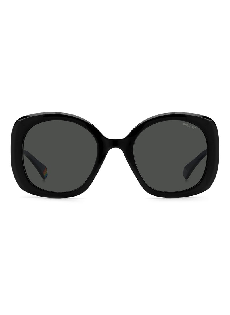 Polaroid Women's Polarized Square Shape Metal Sunglasses Pld 6190/S Grey 50 - Lens Size: 49.5 Mm - Black  - Image 3