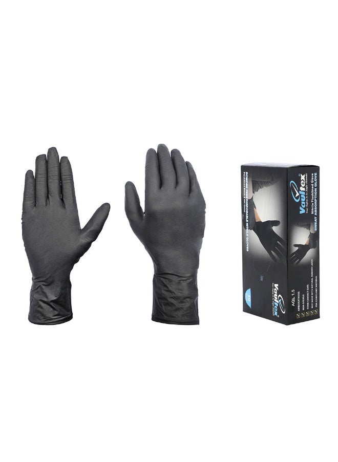 Vaultex Vaultex FLY Disposable Nitrile Powder free gloves Color Black, Size M, 50Pcs/Pack  - Image 2