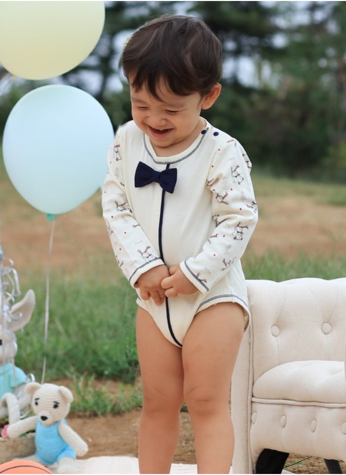 Generic - Infant Baby Boys Formal Shirt Bodysuit Long Short Sleeve Button Up One-Piece Romper Jumpsuit Wedding Party 0-24M - Image 1