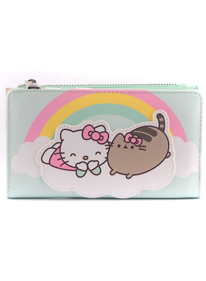 Loungefly X Pusheen Hello Kitty Cloud Lounging Flap Wallet - Fashion Kawaii Cute Wallets - Image 1