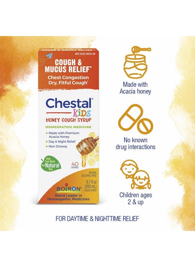 Boiron Boiron Chestal Honey Children's Cough Syrup for Nasal and Chest Congestion, Runny Nose, and Sore Throat Relief - 6.7 Fl oz  - Image 4