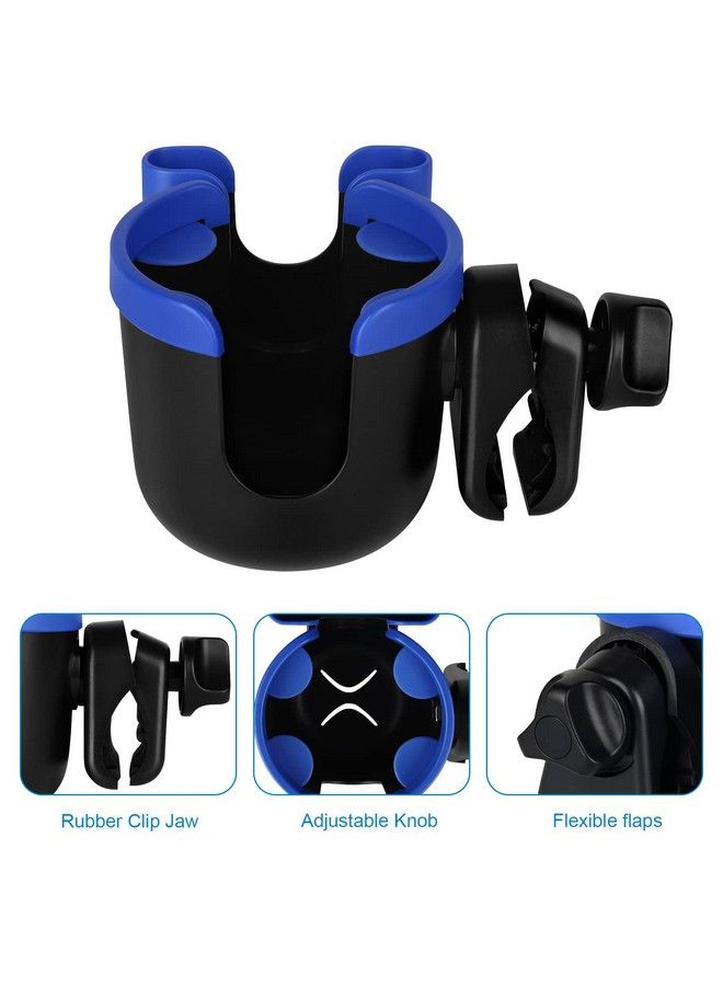 accmor Stroller Cup Holder With Phone Holder Bike Cup Holder Cup Holder For Uppababy Stroller 2 In 1 Universal Cup Phone Holder For Stroller Bike Wheelchair Walker Scooter Mix Blue - Image 5