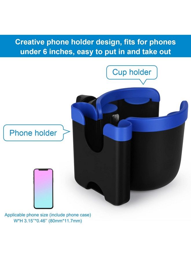 accmor Stroller Cup Holder With Phone Holder Bike Cup Holder Cup Holder For Uppababy Stroller 2 In 1 Universal Cup Phone Holder For Stroller Bike Wheelchair Walker Scooter Mix Blue - Image 4