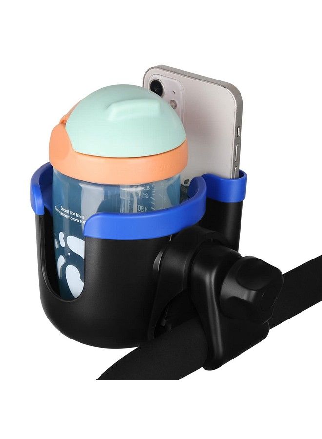 accmor Stroller Cup Holder With Phone Holder Bike Cup Holder Cup Holder For Uppababy Stroller 2 In 1 Universal Cup Phone Holder For Stroller Bike Wheelchair Walker Scooter Mix Blue - Image 3