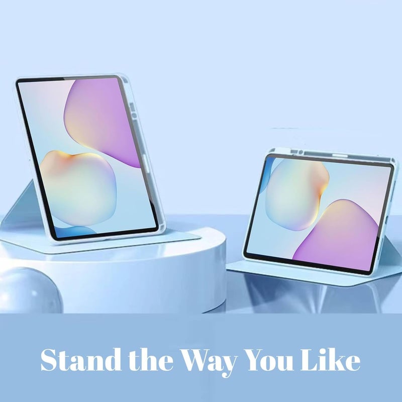 Vurtboly Hybrid Case Compatible with Huawei Matepad 11.5inch 2025 Cover, Multi-Angle Stand Flip Hard PC Case with Pen Holder Protective Stand Cover Compatible with Huawei Matepad 11.5“2025 (Blue) - Image 2