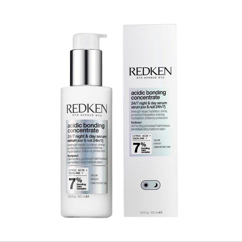 REDKEN سيروم ريدكن الحمضي لترابط الشعر 247 ليل ونهار للشعر التالف يغذي ويستعيد الإصلاح الليلي والحماية - Image 1