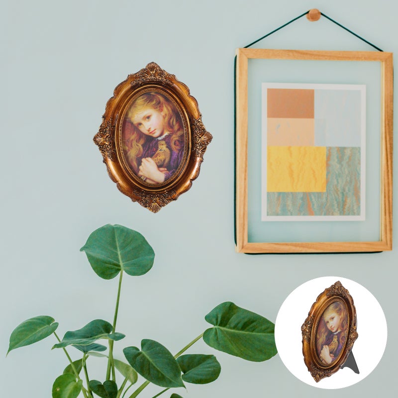 Embossed Picture Frame Vintage Photo Holder Picture Display Frame Photo Frame - Image 1
