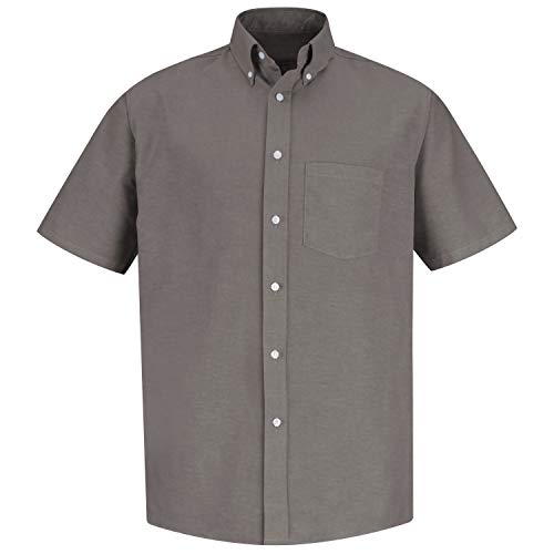 Red Kap mens Executive Oxford Dress Shirt, Short Sleeve Shirt, Solid Grey, 20 US - Image 2