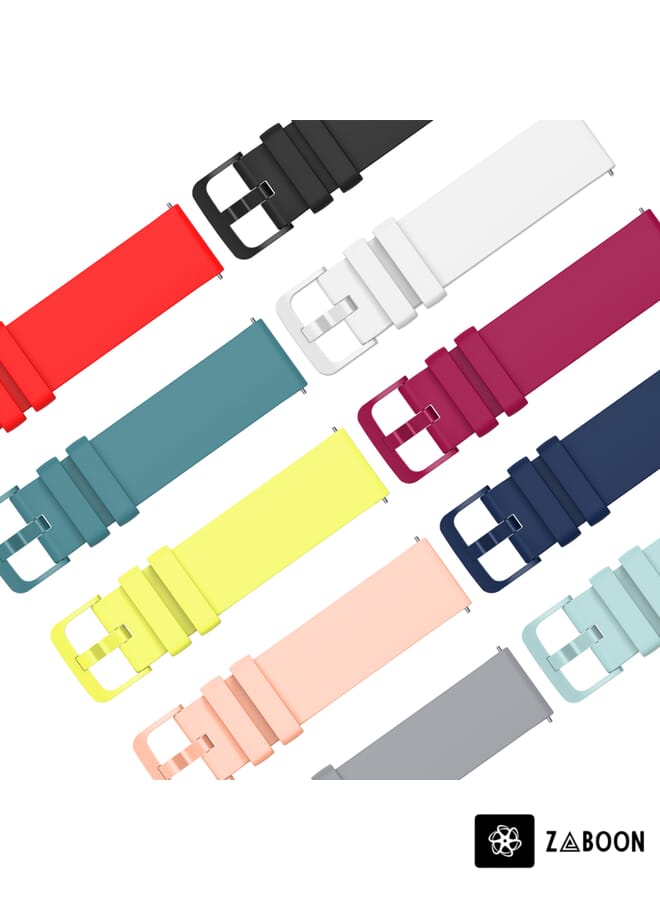 Zaboon Watch Band For Samsung Gear S3 Classic 22mm Solid Color Soft Silicone - Image 5