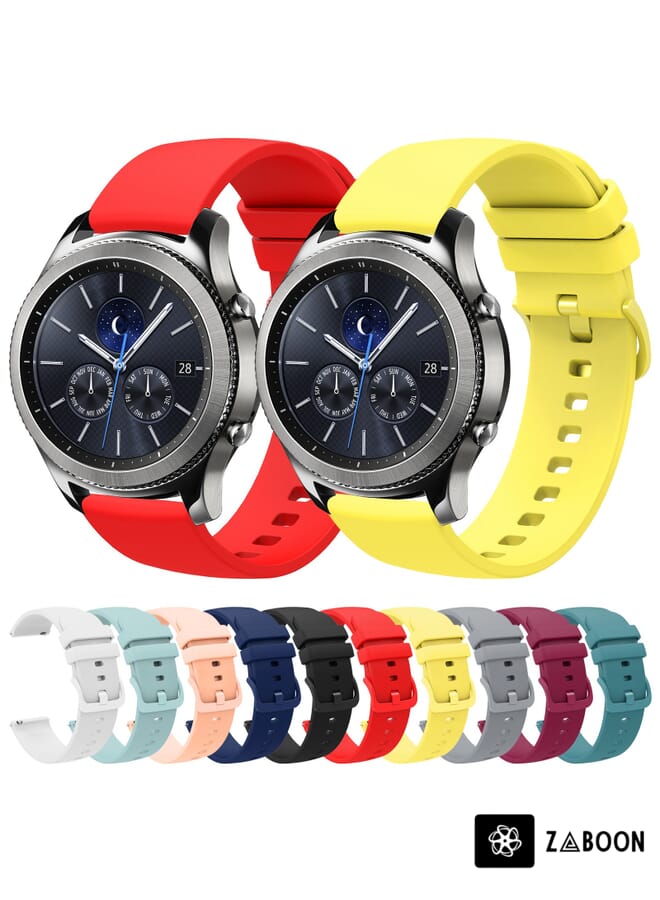 Zaboon Watch Band For Samsung Gear S3 Classic 22mm Solid Color Soft Silicone - Image 3