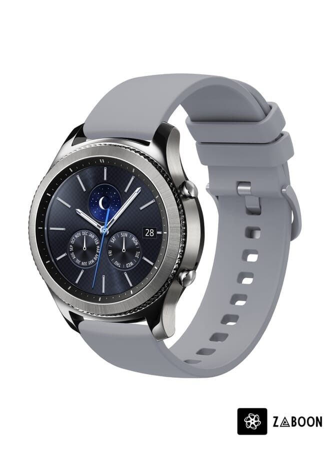 Zaboon Watch Band For Samsung Gear S3 Classic 22mm Solid Color Soft Silicone - Image 1