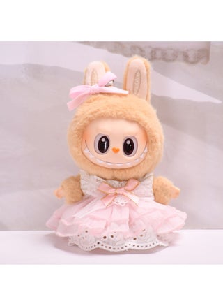 Clothes for Labubu(NO Doll) , Handcrafted Crochet 3-Piece Set for 17cm Doll, Premium Outfit with Accessories for Labubu, Stylish Clothes for Labubu Doll(Pink Puffy Dress) - pzsku/Z6DEE9441FA7406C35F02Z/45/1749548410/54e9129c-4d50-4285-bef4-3b90aaa03c1a