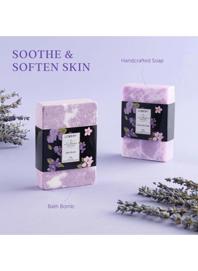 LOVERY Lavender & Lilac Spa Gift Basket For Women & Men - Sleep Mask, Handmade Soap, Potpourri, Bath Bomb, Jojoba Oil, Organic Lip Balm & More - Aromatherapy Stress Relief Set, Bath & Body Self Care Package - Image 4