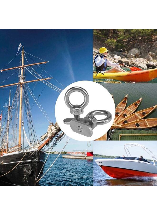 يُسلِّم 6 مجموعات من قضبان تثبيت مسار الكاياك المصنوعة من الفولاذ المقاوم للصدأ لربط القارب والكاياك وحبل البنجي أو الحبال - Image 5