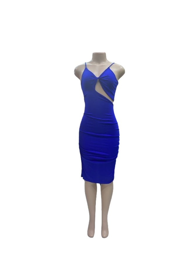 Doctor Perfume - Women's Blue Side Cut Dress - Image 1