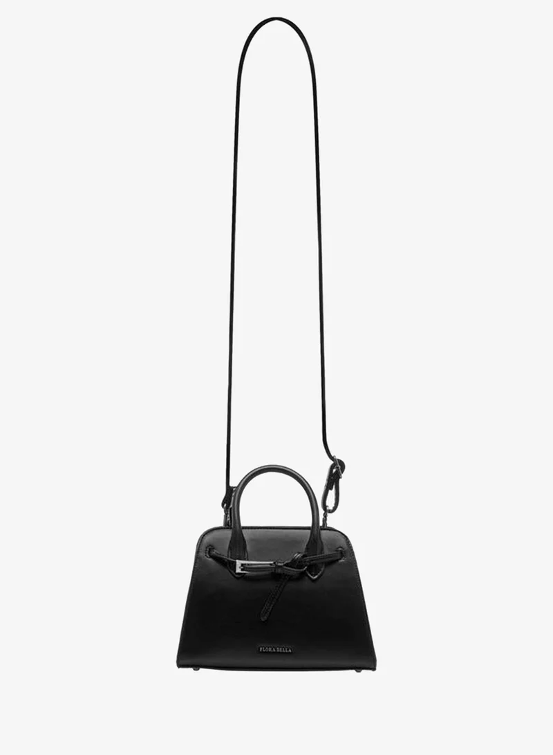 Flora Bella By Shoexpress BLACK Solid Tote Bag with Detachable Strap for Women | Best Price UAE