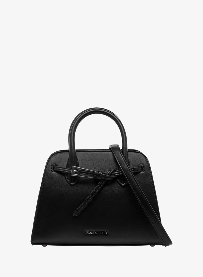Solid Tote Bag with Detachable Strap