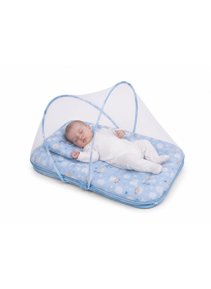 Portable Newborn Bed With Mosquito Net - Multi Color - For Boys - Image 2