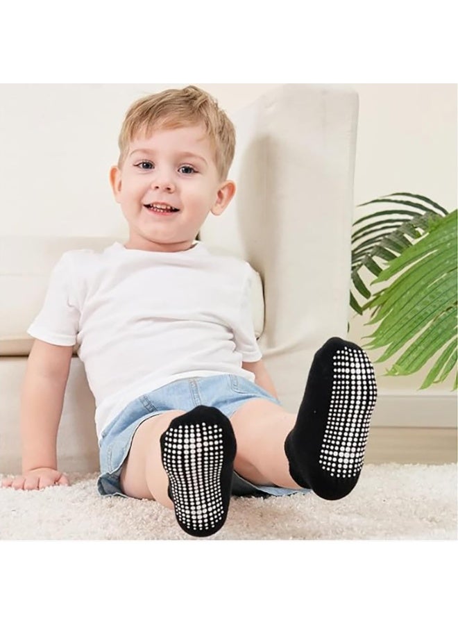 دايتويز جوارب أطفال قطنية للأطفال الصغار، بقاعدة مانعة للانزلاق، وقصّة قصيرة، للأولاد والبنات، من عمر ١ إلى ٣ سنوات - مقاس متوسط - Image 4