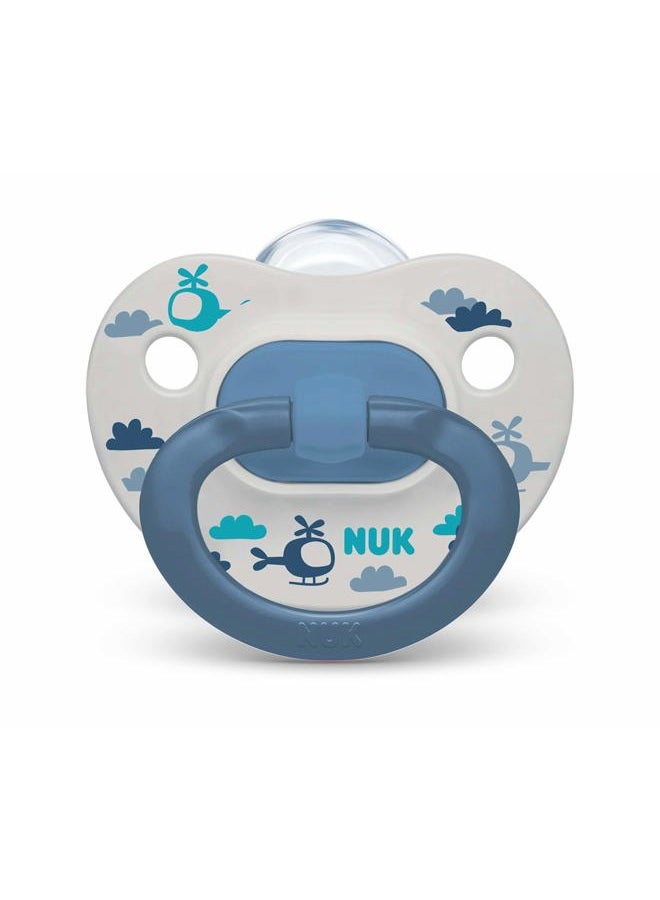 NUK Comfy Orthodontic Pacifiers, Blue Assorted, 18-36 Months, 2 Count, Soft & Durable Design for Baby Comfort - Image 5