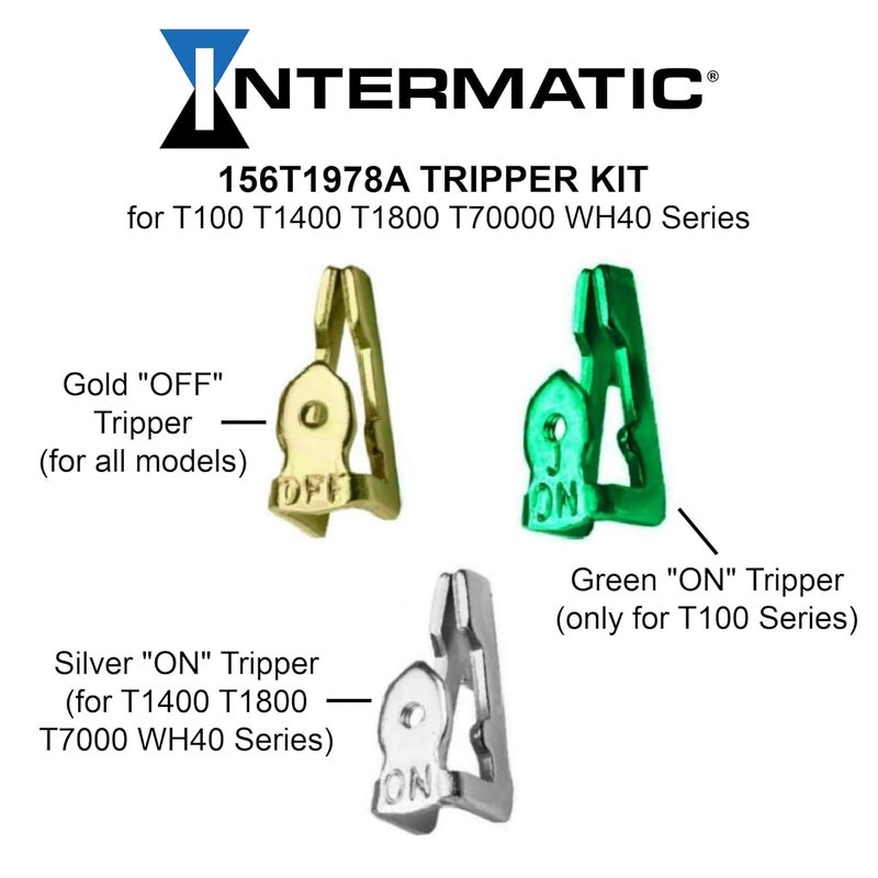 Intermatic 156T1978A Time Switch Tripper Kit - Genuine 2-Pack Trippers - Exclusive Compatibility with T100, T7000, WH40 Series Timers - Easy Setup for Precision Time Control - Image 1