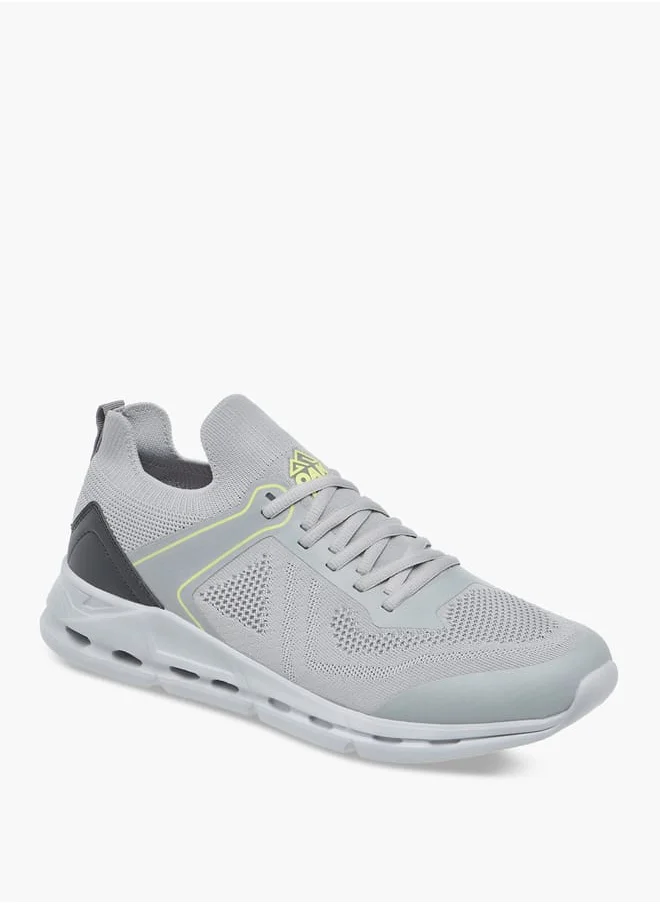 شو اكسبرس Men by Shoexpress Mesh Detail Sports Shoes with Lace-Up Closure