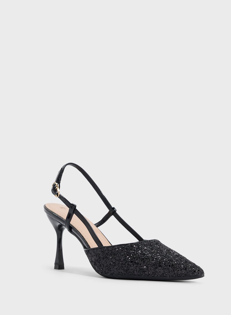 ELLA Slingback Glitter Pump  - Image 2