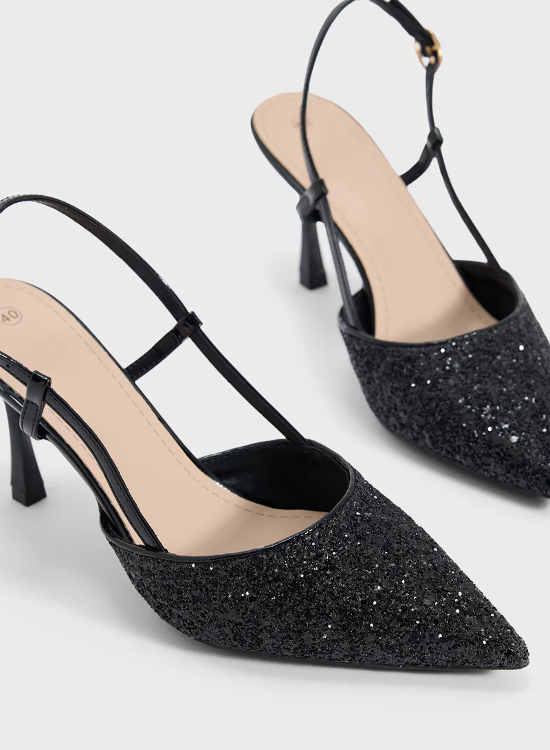 ELLA Slingback Glitter Pump