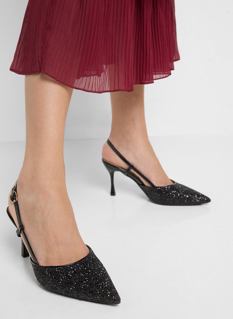 ELLA Slingback Glitter Pump  - Image 5
