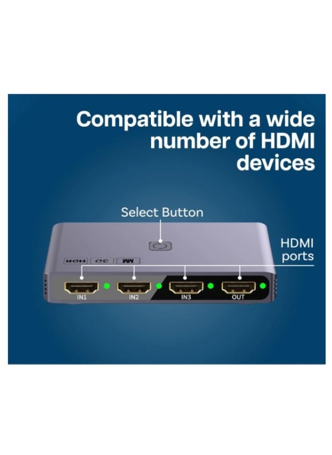 Haing 3 IN 1 OUT HD Compatible Switcher  - Image 4