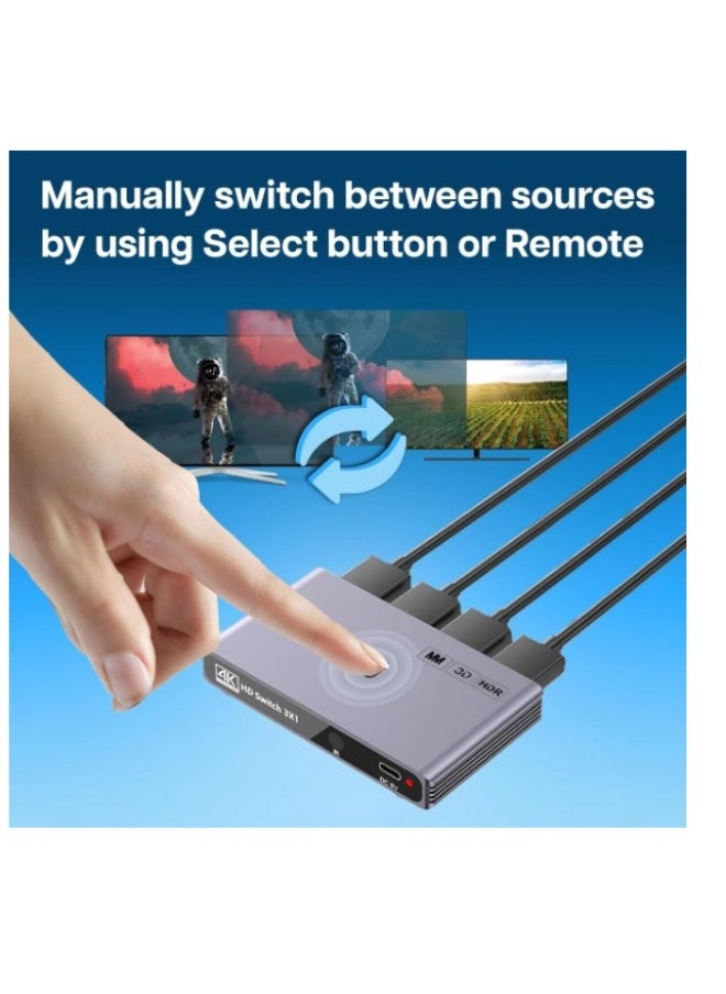 Haing 3 IN 1 OUT HD Compatible Switcher  - Image 3