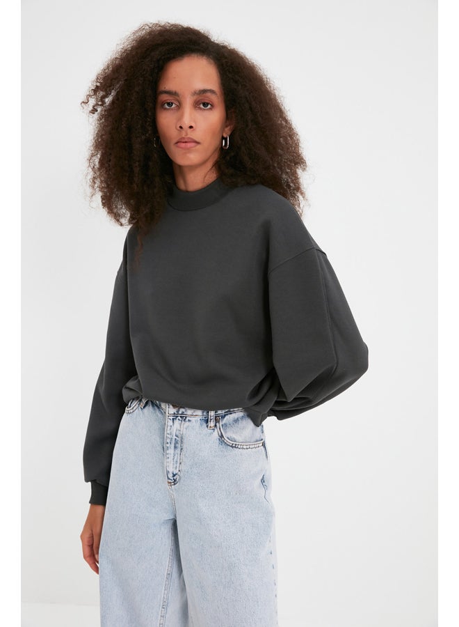 trendyol Sweatshirt - Gray - Relaxed fit - Image 1