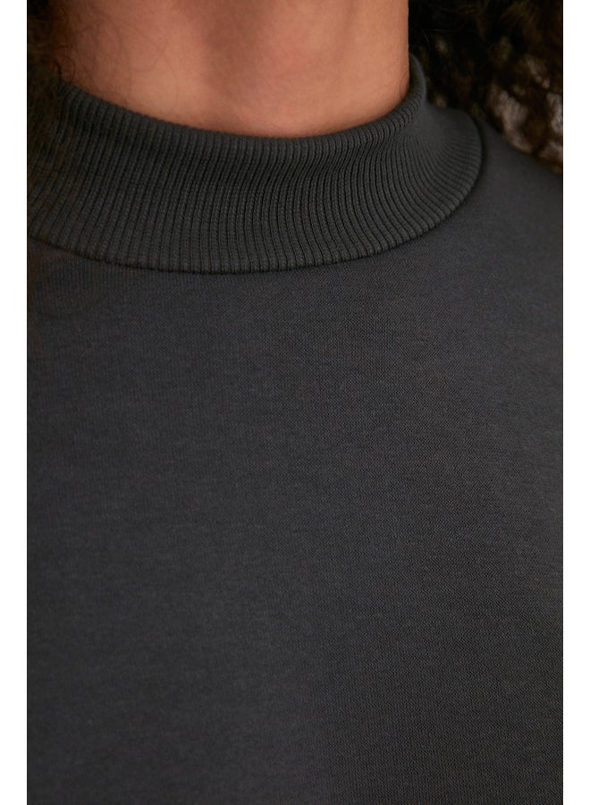 trendyol Sweatshirt - Gray - Relaxed fit - Image 3