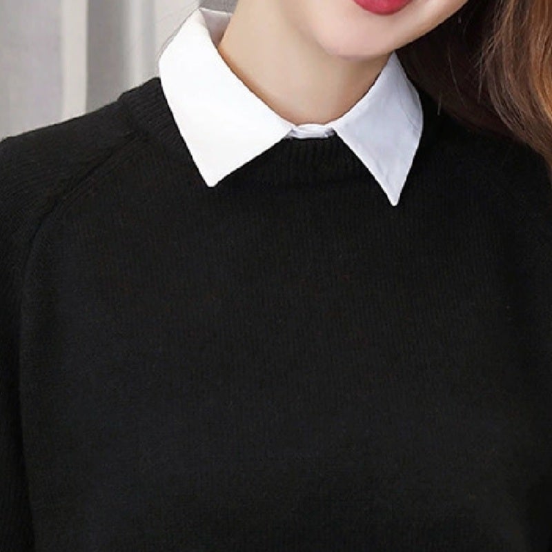 Fake collar, dress collar, shirt collar/white (square collar) - Image 3